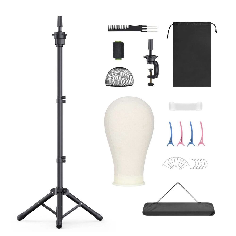 Wig Stand Tripod with Mannequin Head & accessories, wig-not included *read... - Picture 4 of 16
